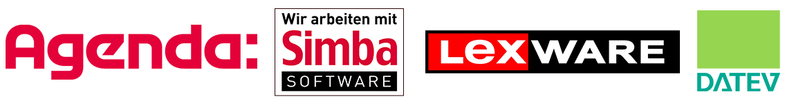 Agenda-Logo Simba-Logo Lexware-Logo Datev-Logo